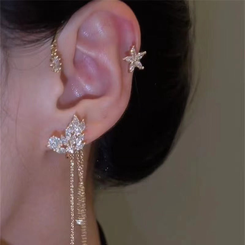 ✨🦋 Sparkling Zirconia Butterfly Earrings – Elegant Jewellery Gift for Her 💖