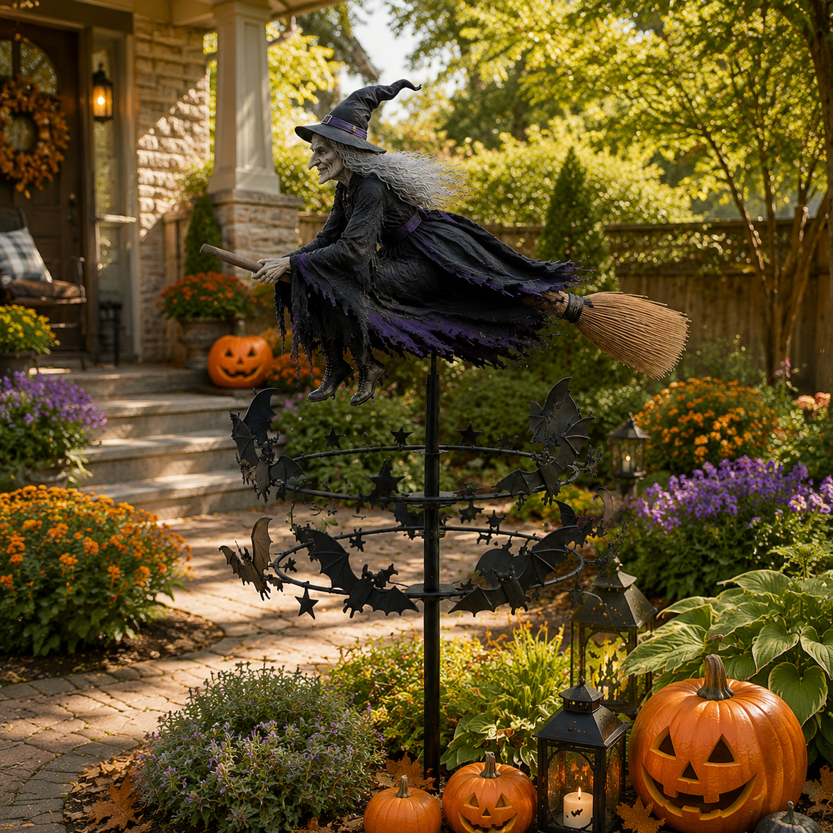 🔥Halloween Early Bird Offer: 50% off🧙♀️ The Enchanted Witch Garden Wind Spinner