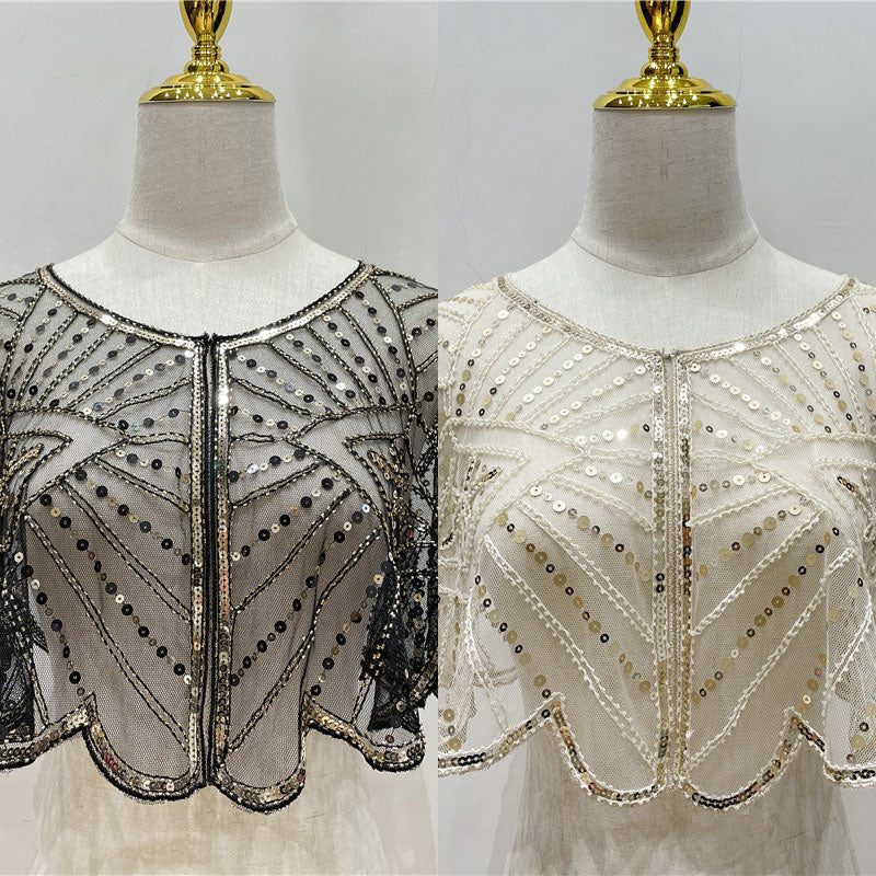 🎀 Elegant Sequin Lace Shawl – A Stunning Party Accessory for a Night of Glamour 🌟