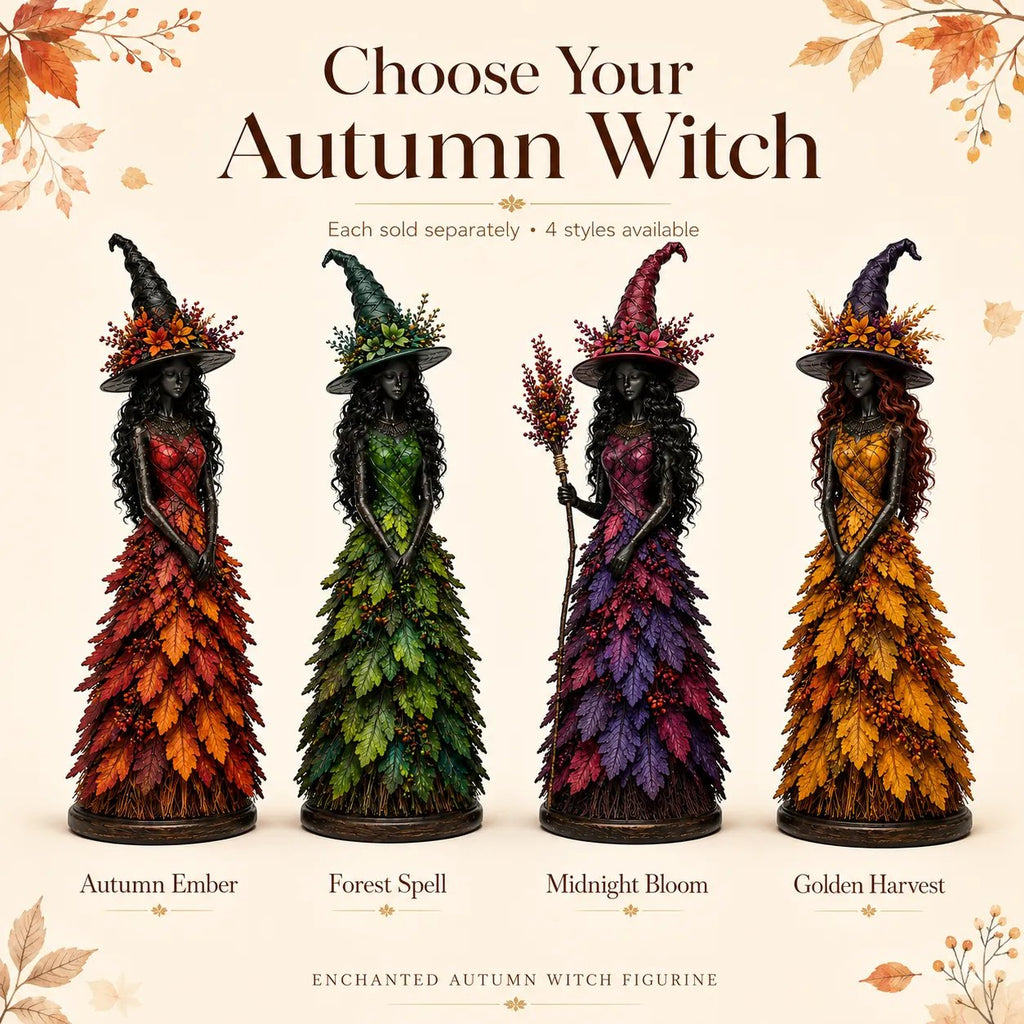 🧙 Enchanted Autumn Witch Figurine