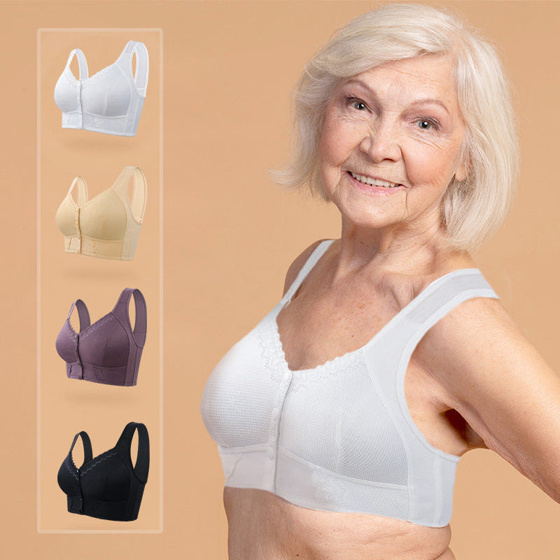💟 Buy One Get One Free! Breathable Plus-Size Front-Fastening Bra – Comfort & Support for Fuller Figures