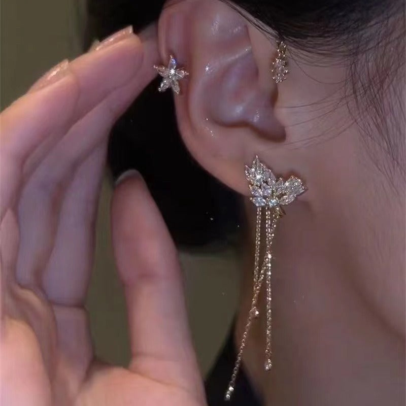 ✨🦋 Sparkling Zirconia Butterfly Earrings – Elegant Jewellery Gift for Her 💖