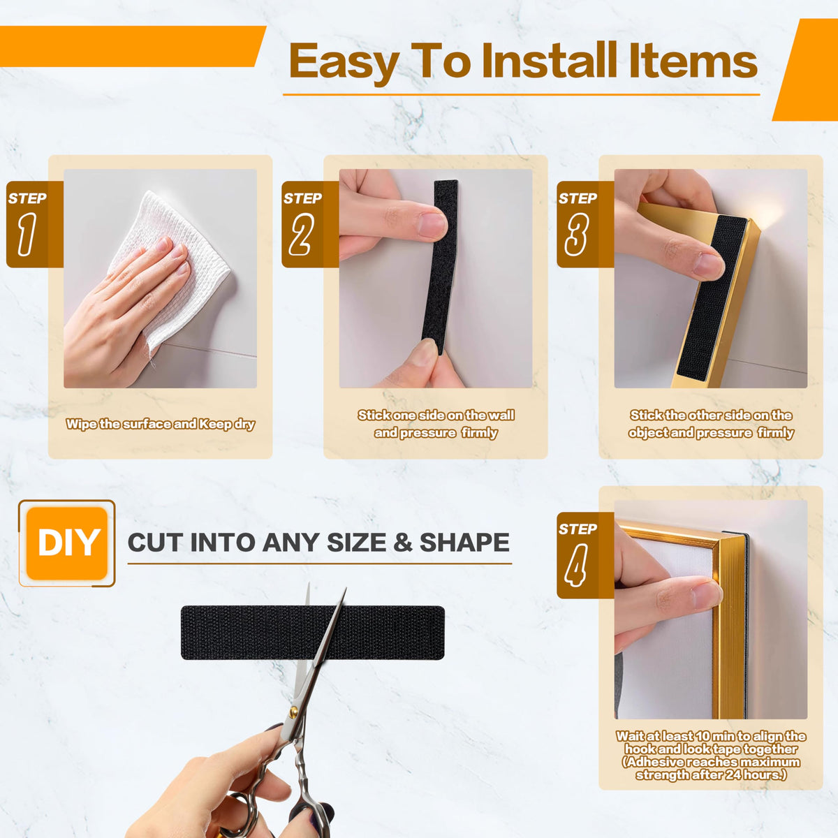 📌Heavy duty Velcro strips with adhesive