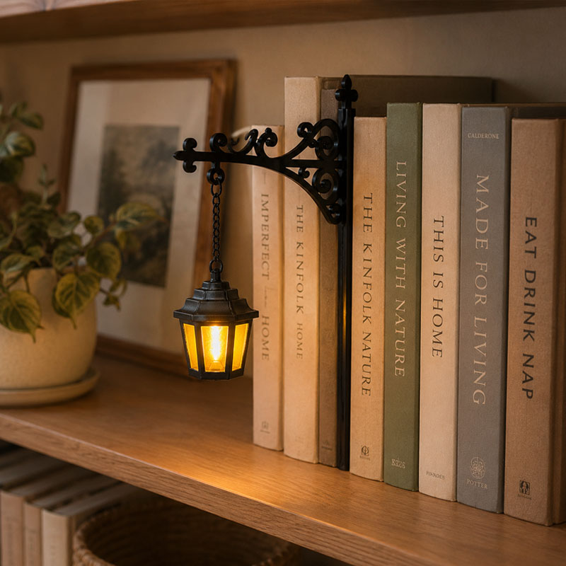 Bookshelf Lantern Light - Library Bookshelf Lighting Lantern📚✨