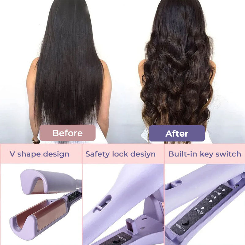 ✨32mm French V-Shaped Wave Curling Tong – Effortless Waves & Volume for All Hair Types