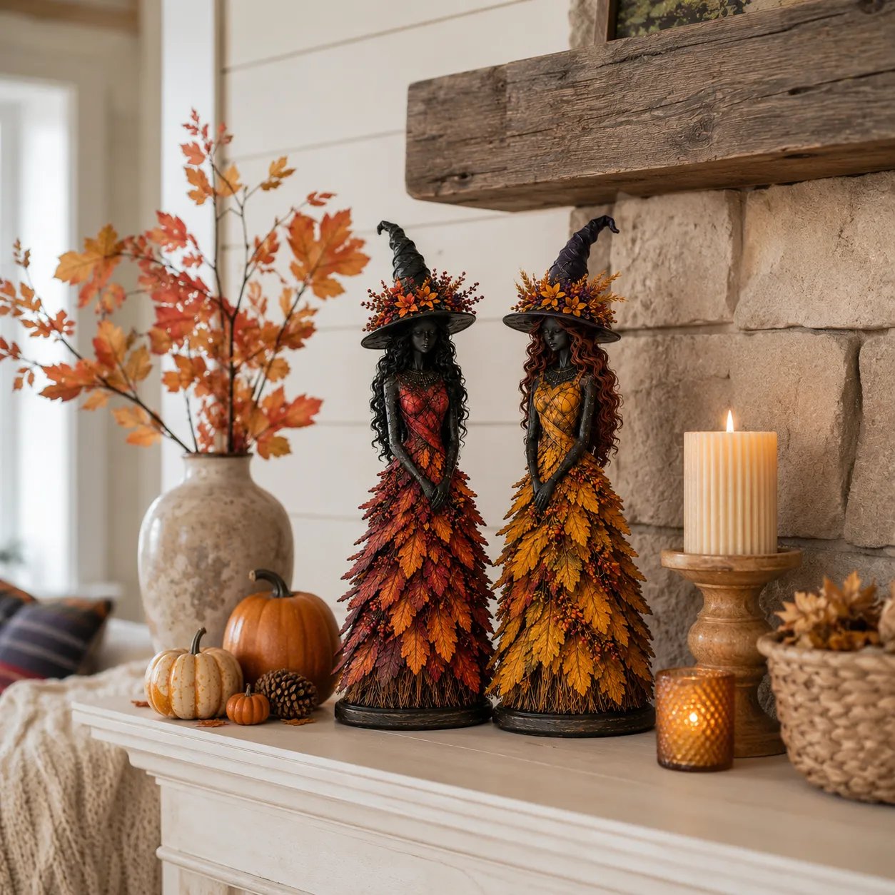 🧙 Enchanted Autumn Witch Figurine