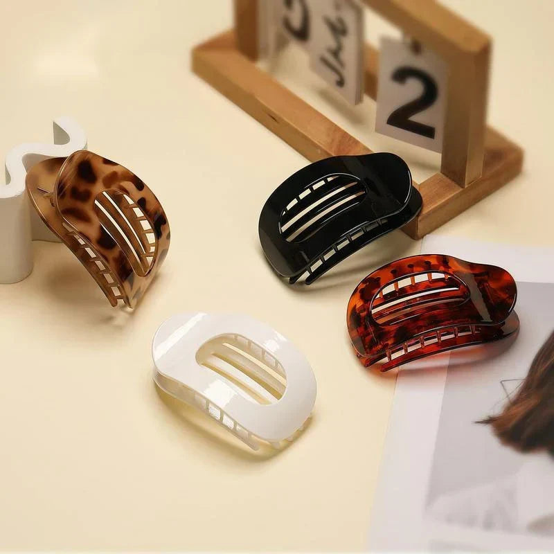 ✨ Oval Hair Clip Set (4 Pack) – Elegant & Gentle Hair Accessories for All Hair Types ✨