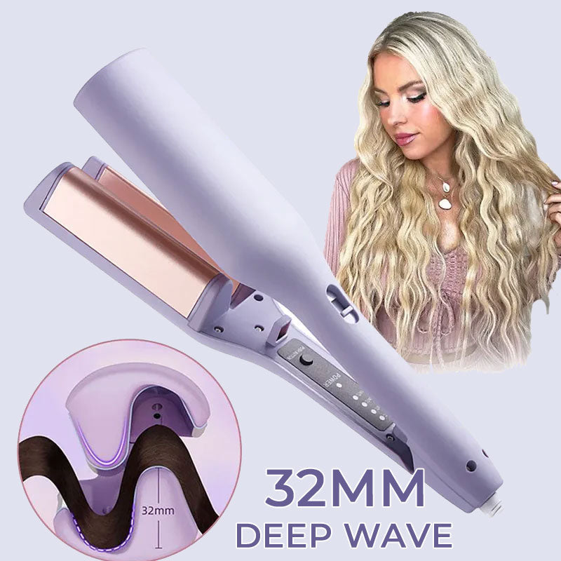 ✨32mm French V-Shaped Wave Curling Tong – Effortless Waves & Volume for All Hair Types