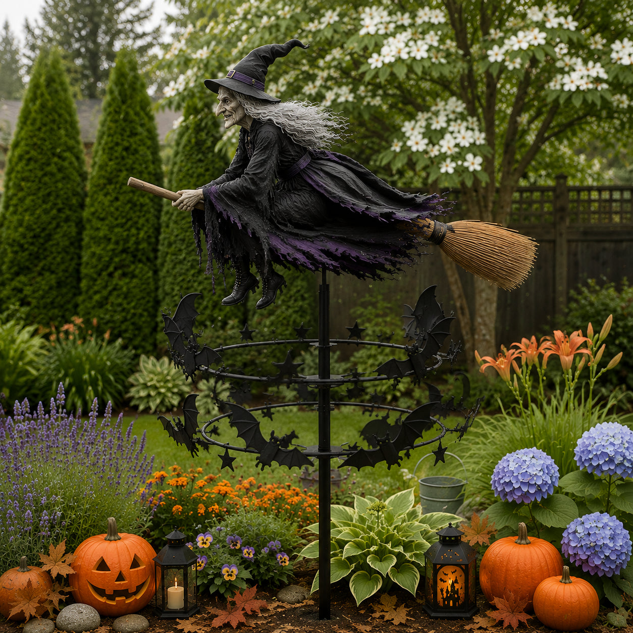 🔥Halloween Early Bird Offer: 50% off🧙‍♀️ The Enchanted Witch Garden Wind Spinner