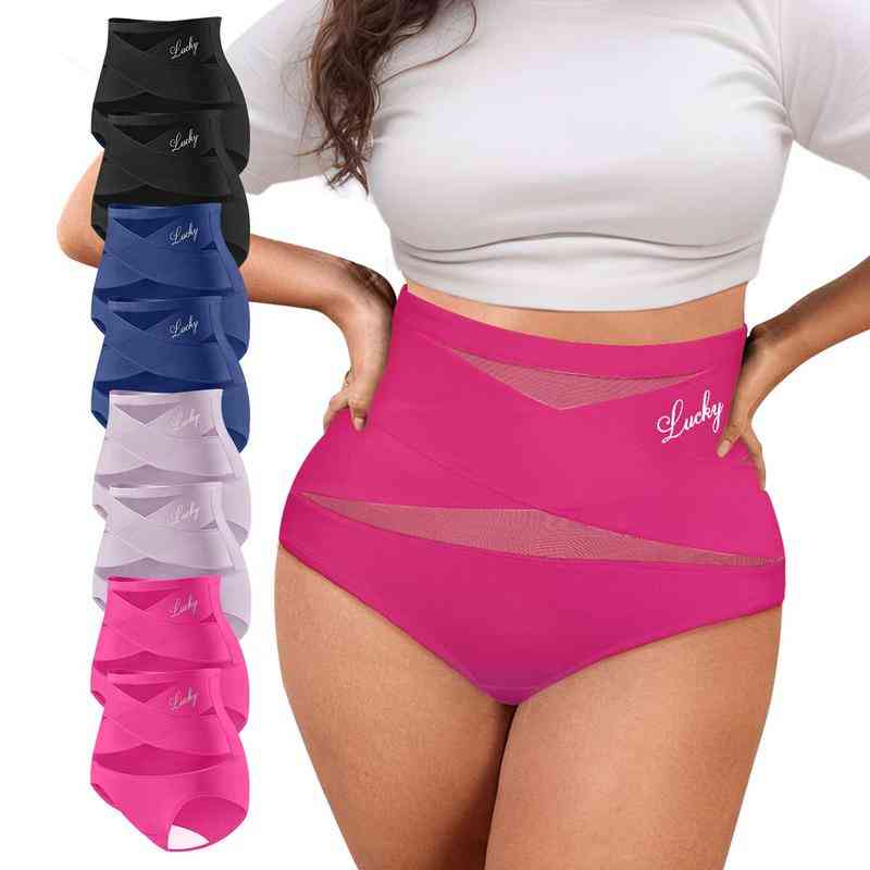 🌸Last Day Buy 1 Get 3 Packs✨Plus-Size High-Waist Cross Tummy Control Panties