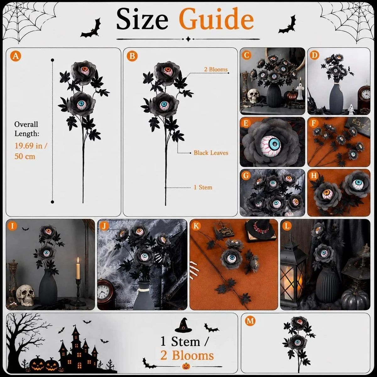 Dark Gothic Rose Decor – Halloween Statement Piece