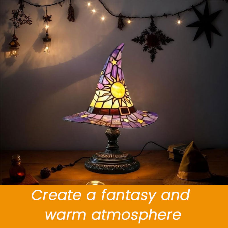 Night light with witch ha