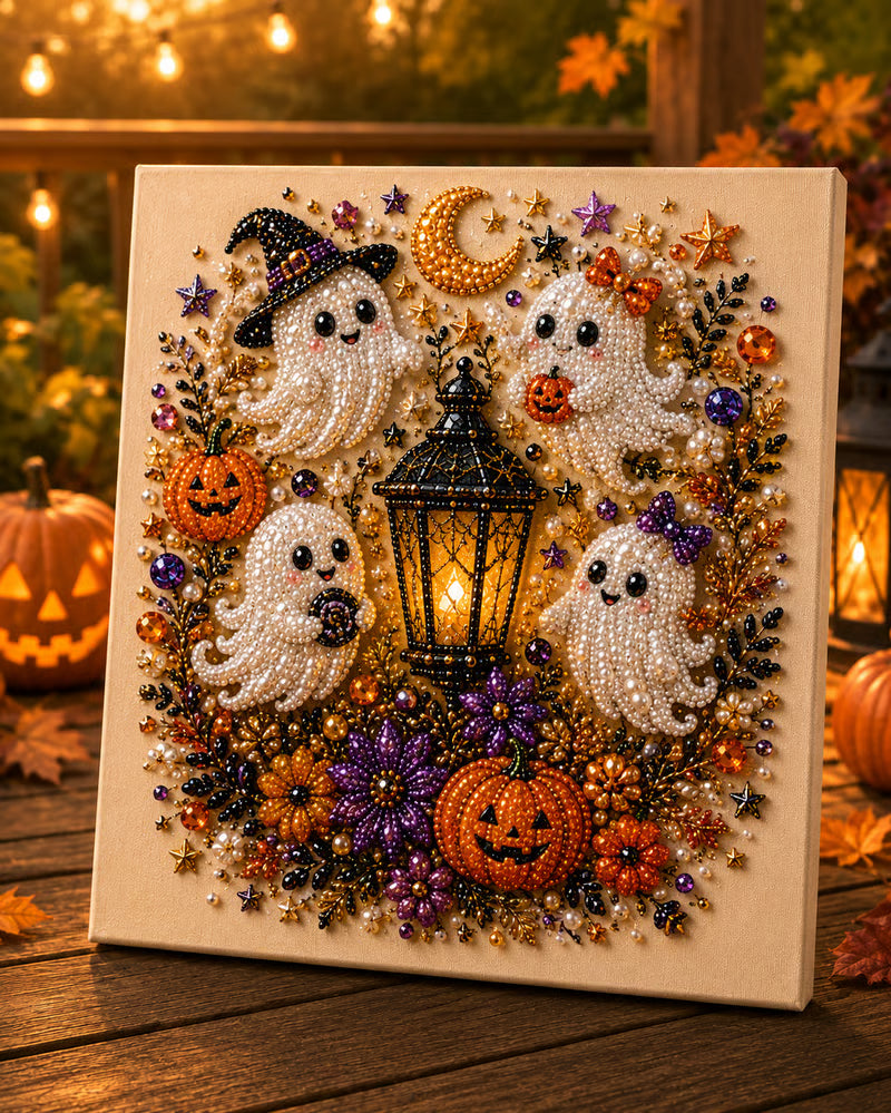 👻✨ Halloween Pearl Art DIY Kit – Turn Tiny Pearls into Spooky-Cute Magic