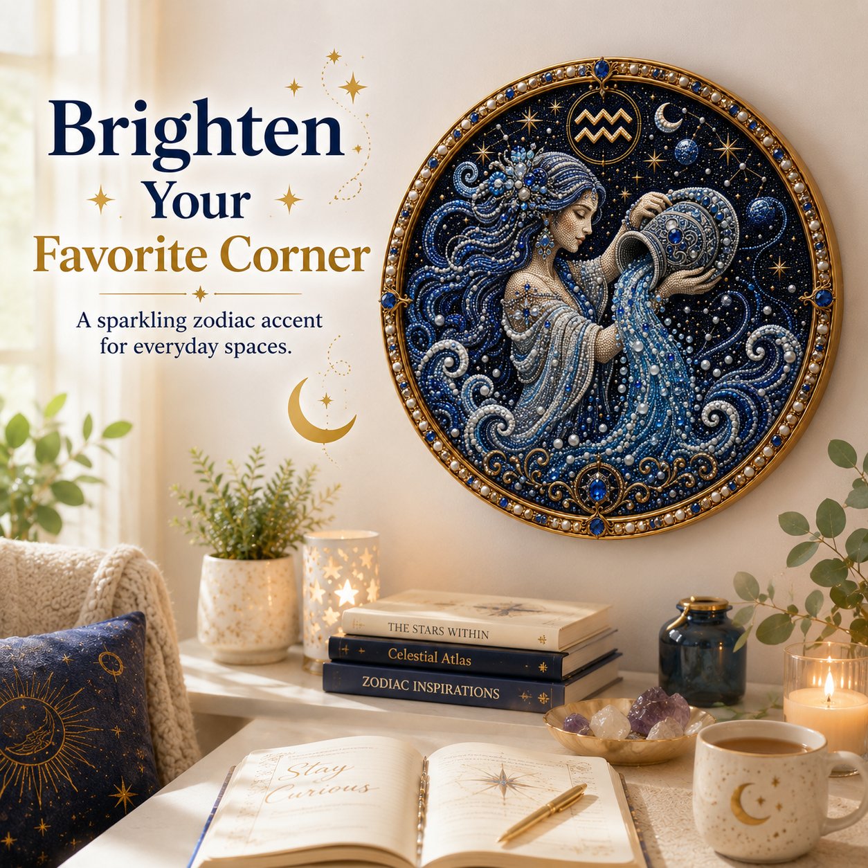 Create Your Own Celestial Masterpiece — 12 Zodiac Signs Bead Art DIY Kit ♈🌙