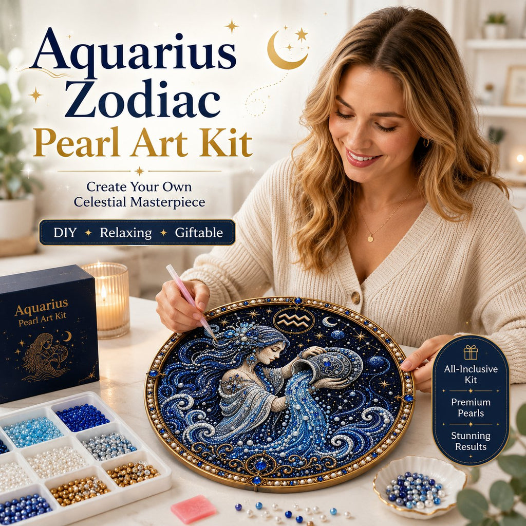 Create Your Own Celestial Masterpiece — 12 Zodiac Signs Bead Art DIY Kit ♈🌙