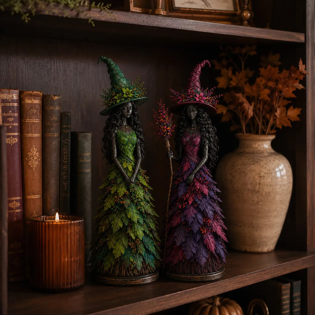 🧙 Enchanted Autumn Witch Figurine