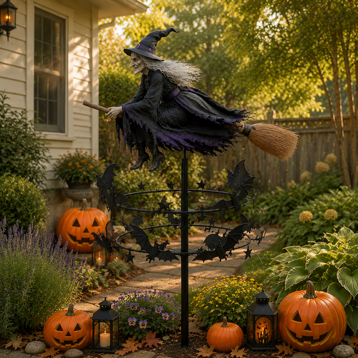 🔥Halloween Early Bird Offer: 50% off🧙‍♀️ The Enchanted Witch Garden Wind Spinner
