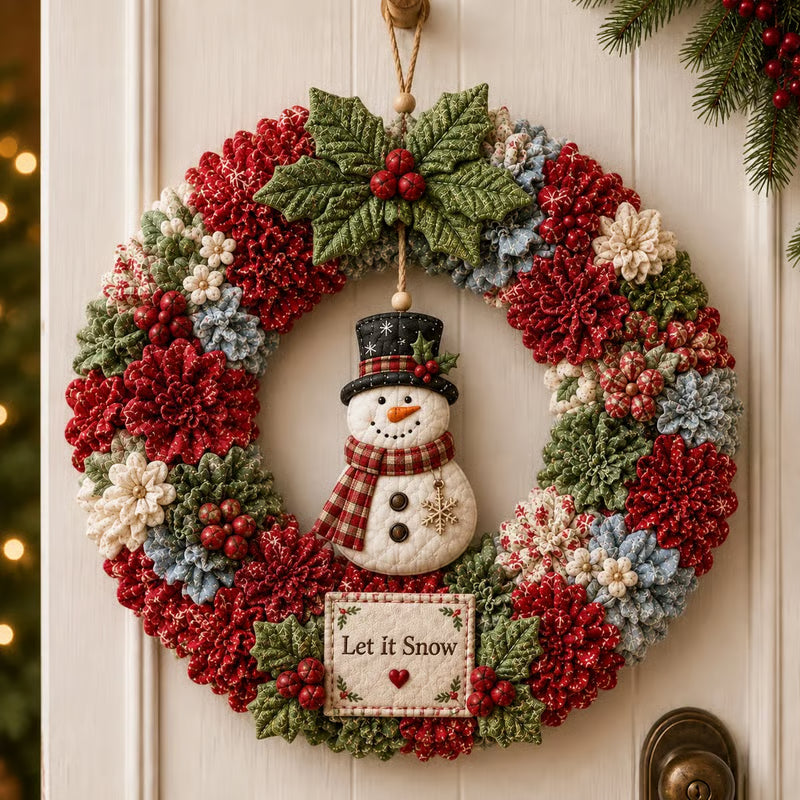 Save 49%! DIY 3D Fabric Christmas Wreath Kit – Limited Time Only 🎄🎁