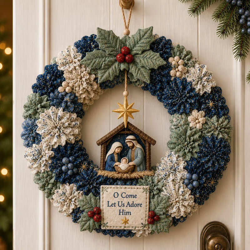 Save 49%! DIY 3D Fabric Christmas Wreath Kit – Limited Time Only 🎄🎁