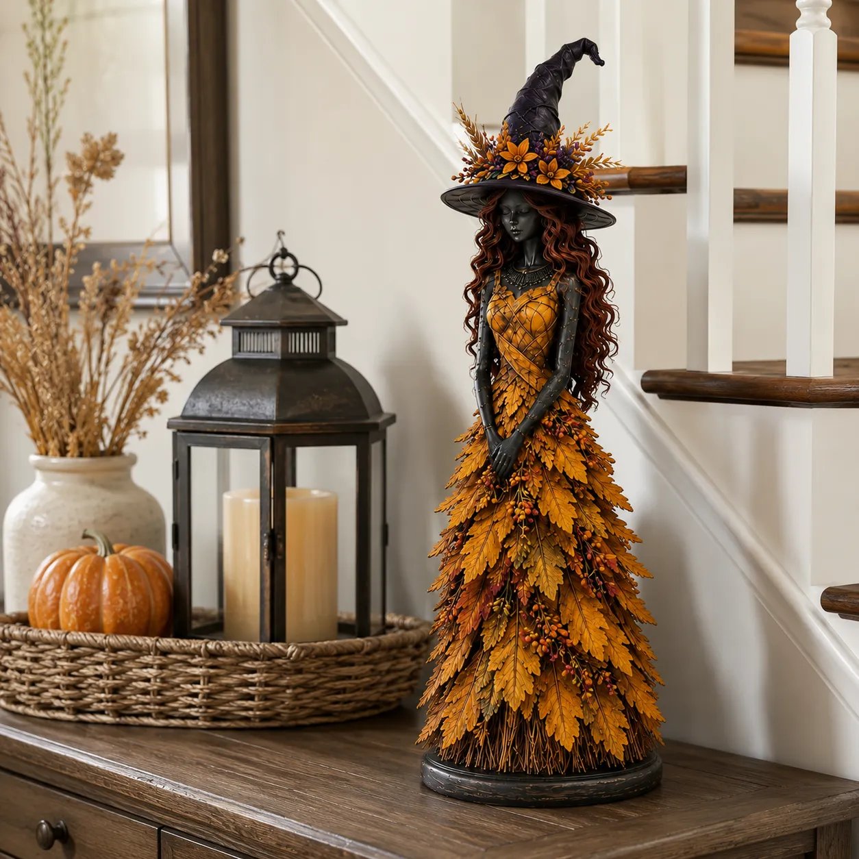 🧙 Enchanted Autumn Witch Figurine