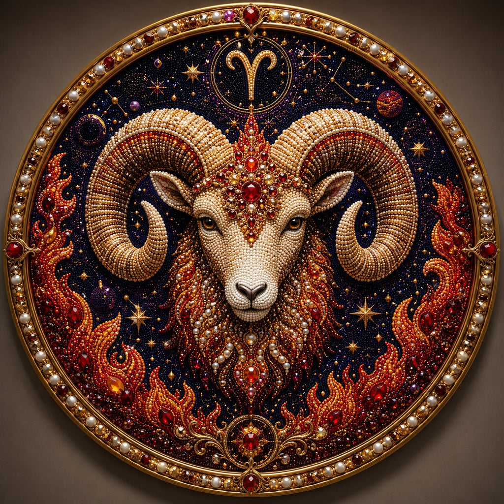 Create Your Own Celestial Masterpiece — 12 Zodiac Signs Bead Art DIY Kit ♈🌙