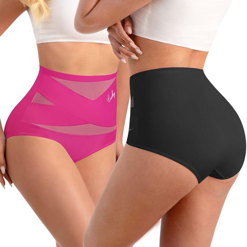 🌸Last Day Buy 1 Get 3 Packs✨Plus-Size High-Waist Cross Tummy Control Panties